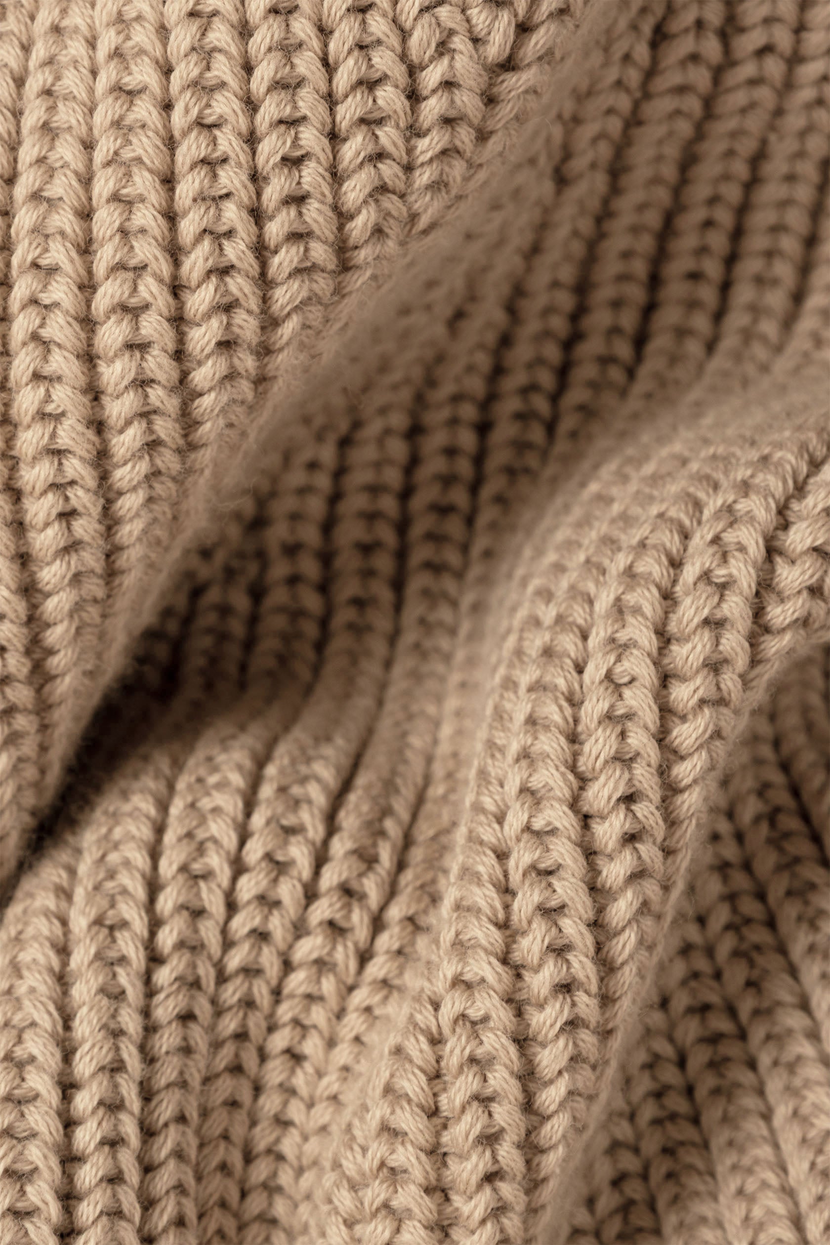 Purl Knit Sweater - Beige