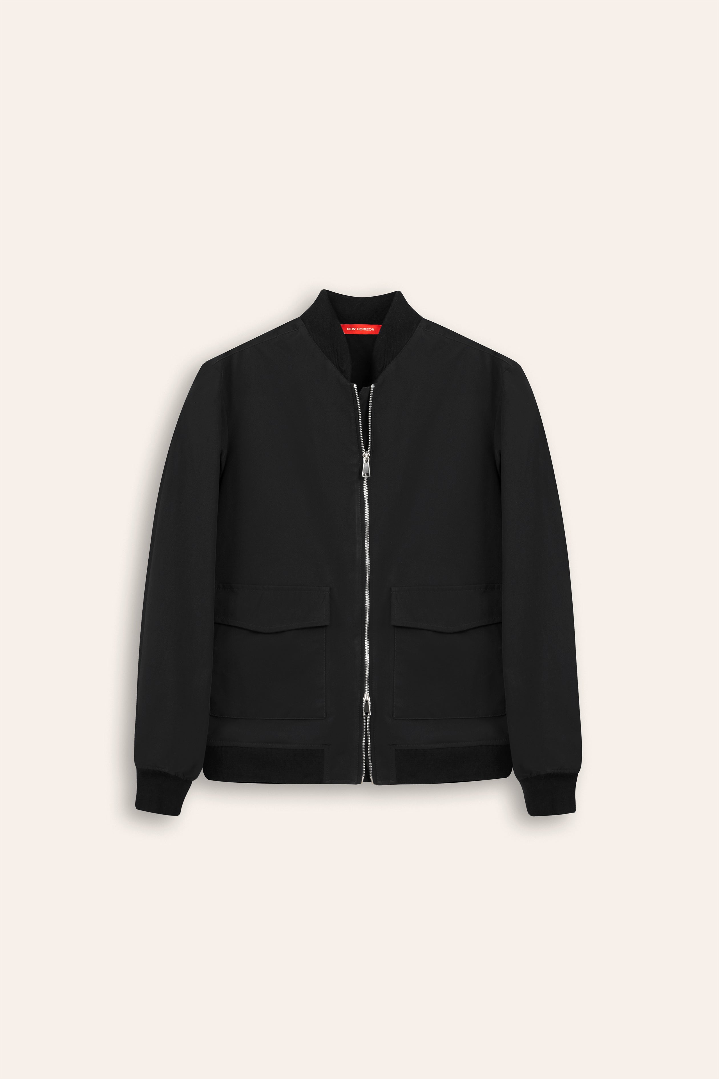 Black Water-Repellent Technical Jacket