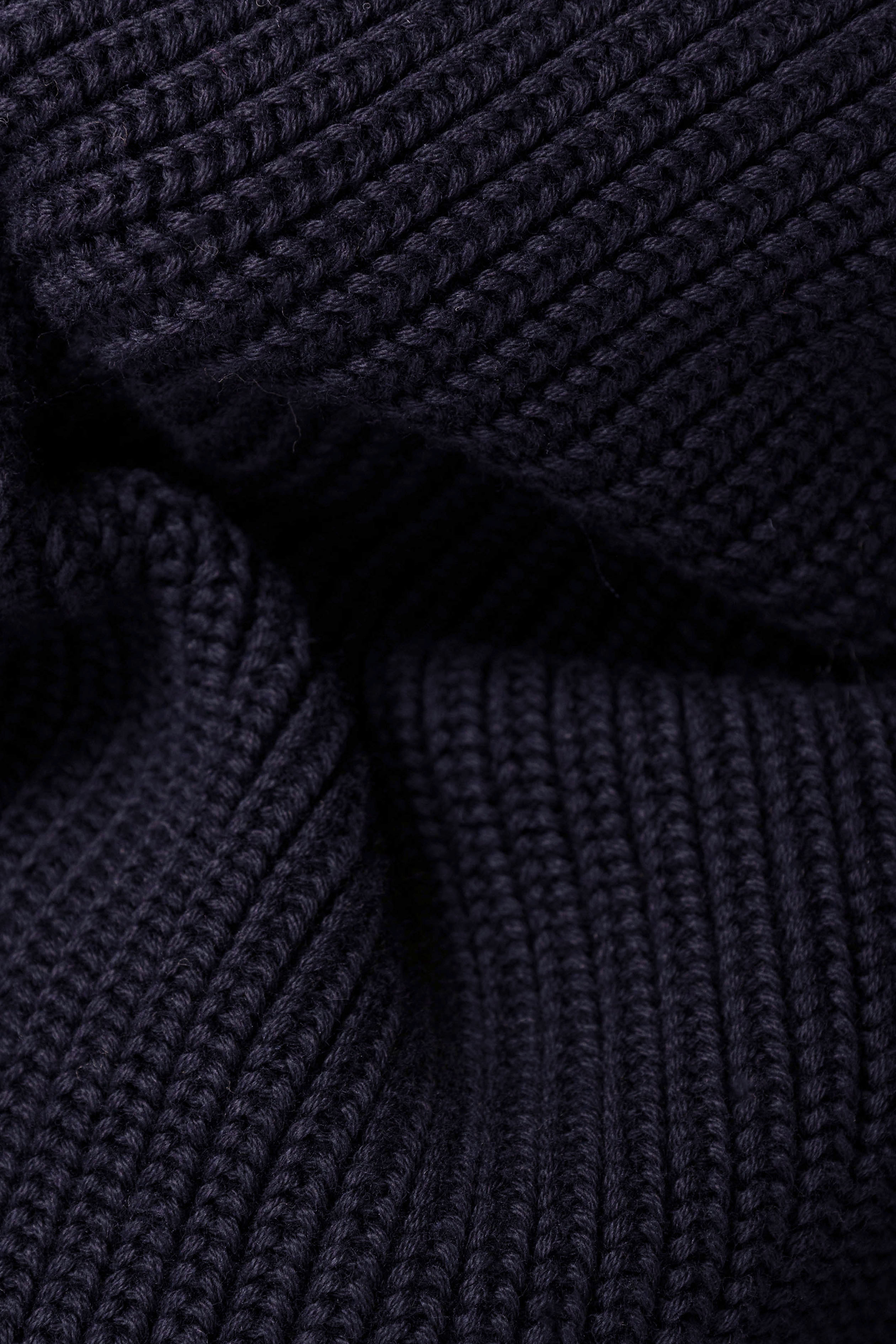 Purl Knit Sweater - Navy