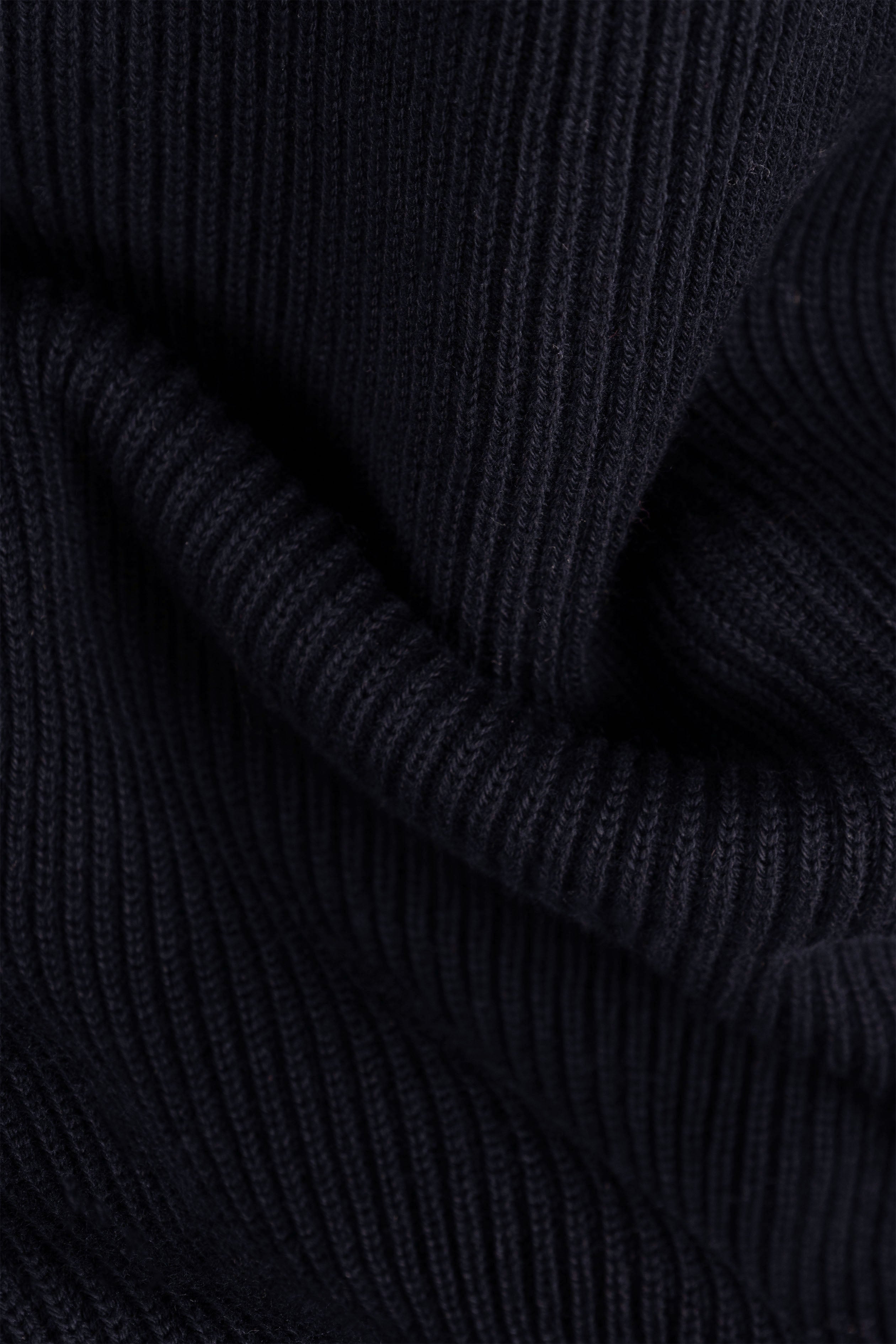 Cotton Knitted Jacket - Black
