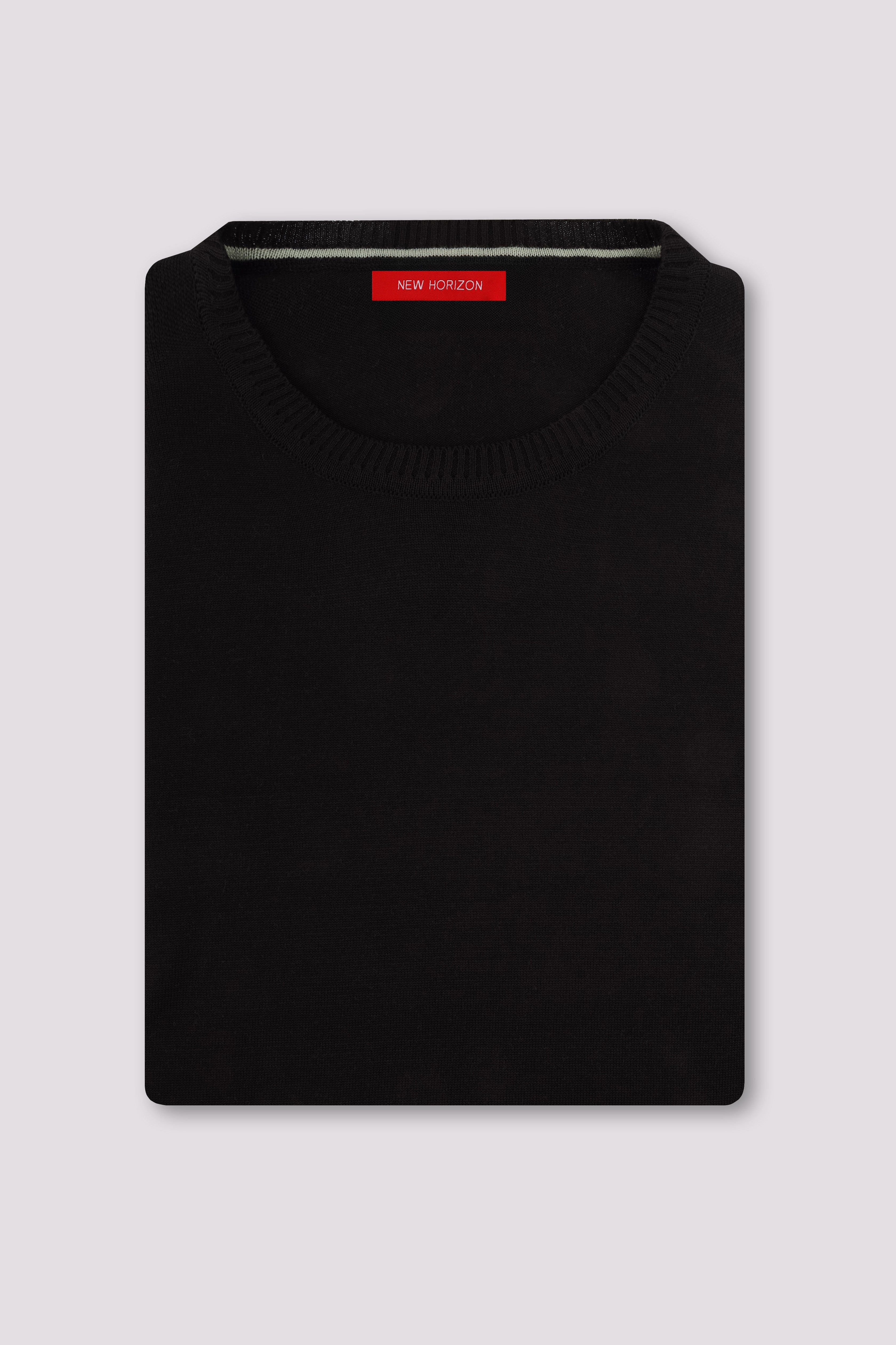 Black Knit T-Shirt