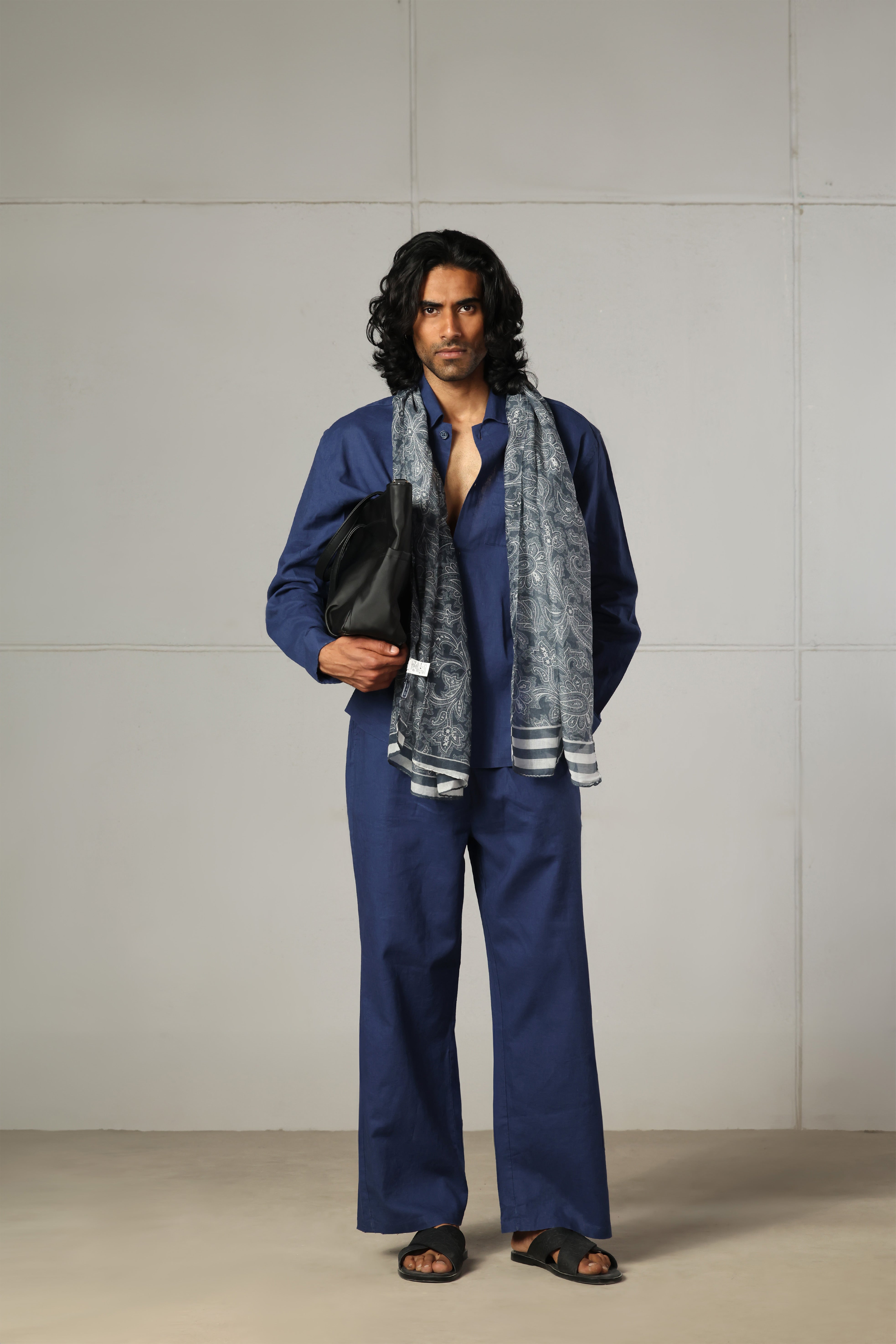 Navy Linen Set