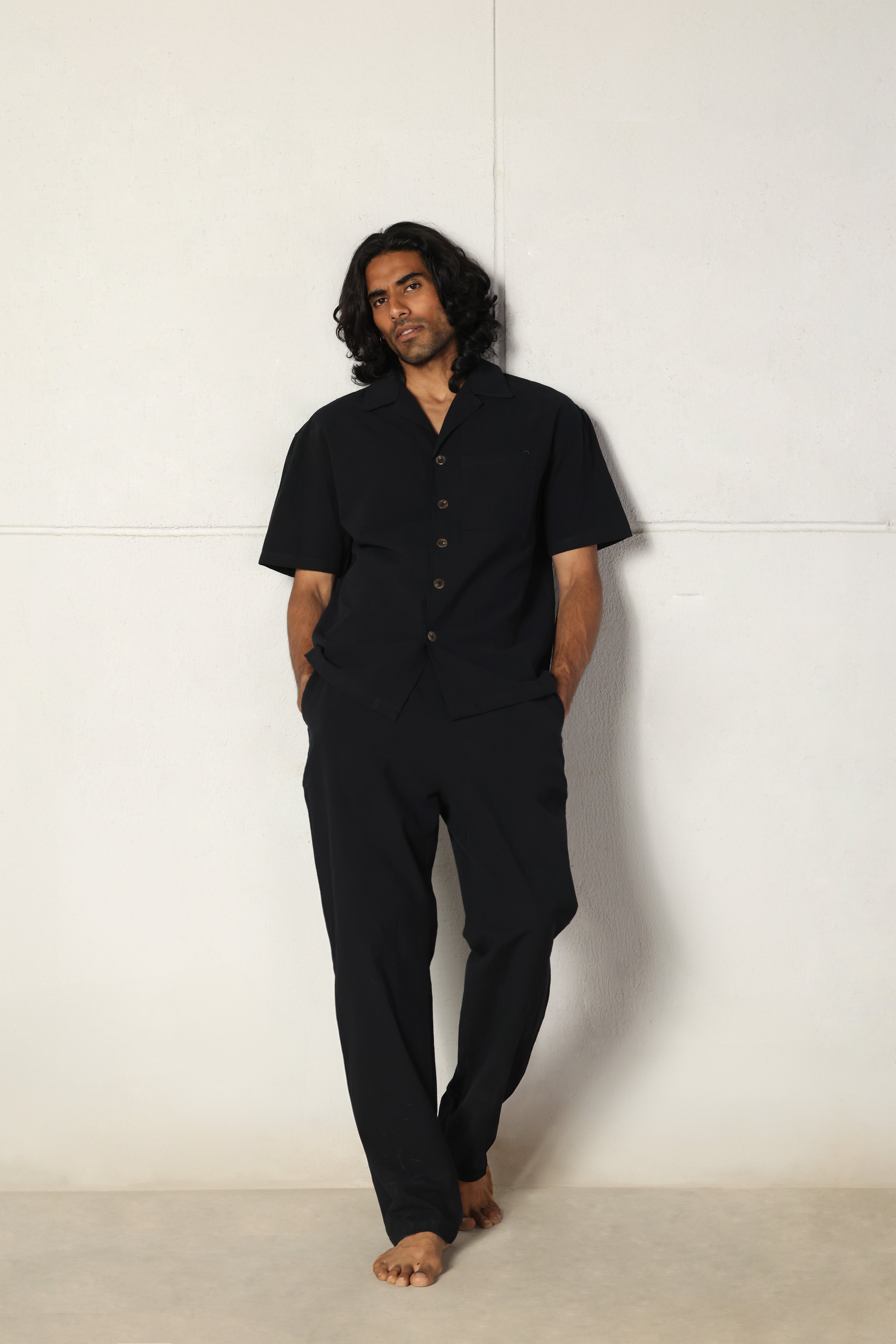 Black Cotton Set – Relaxed Fit