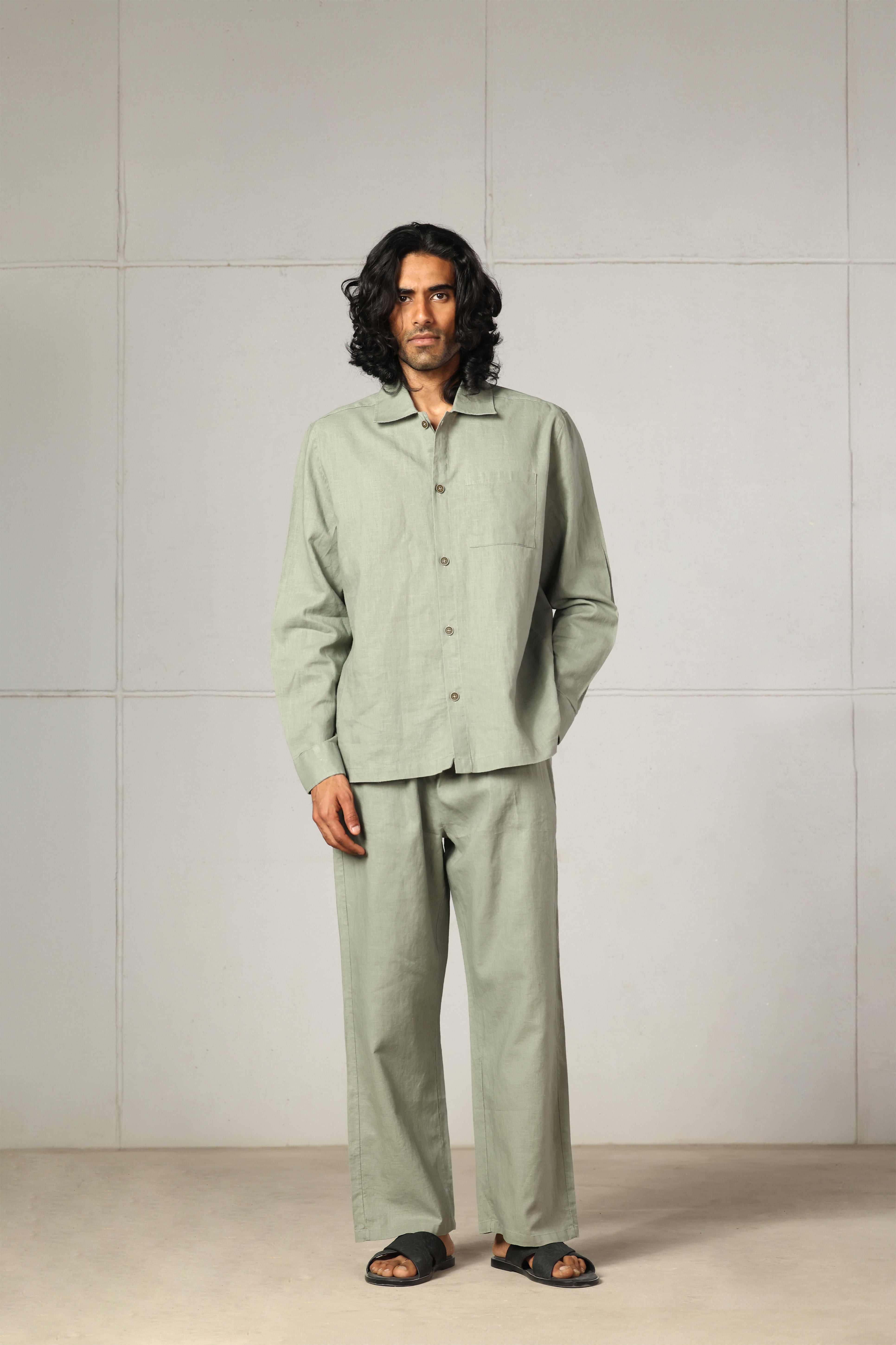 Olive Linen Set