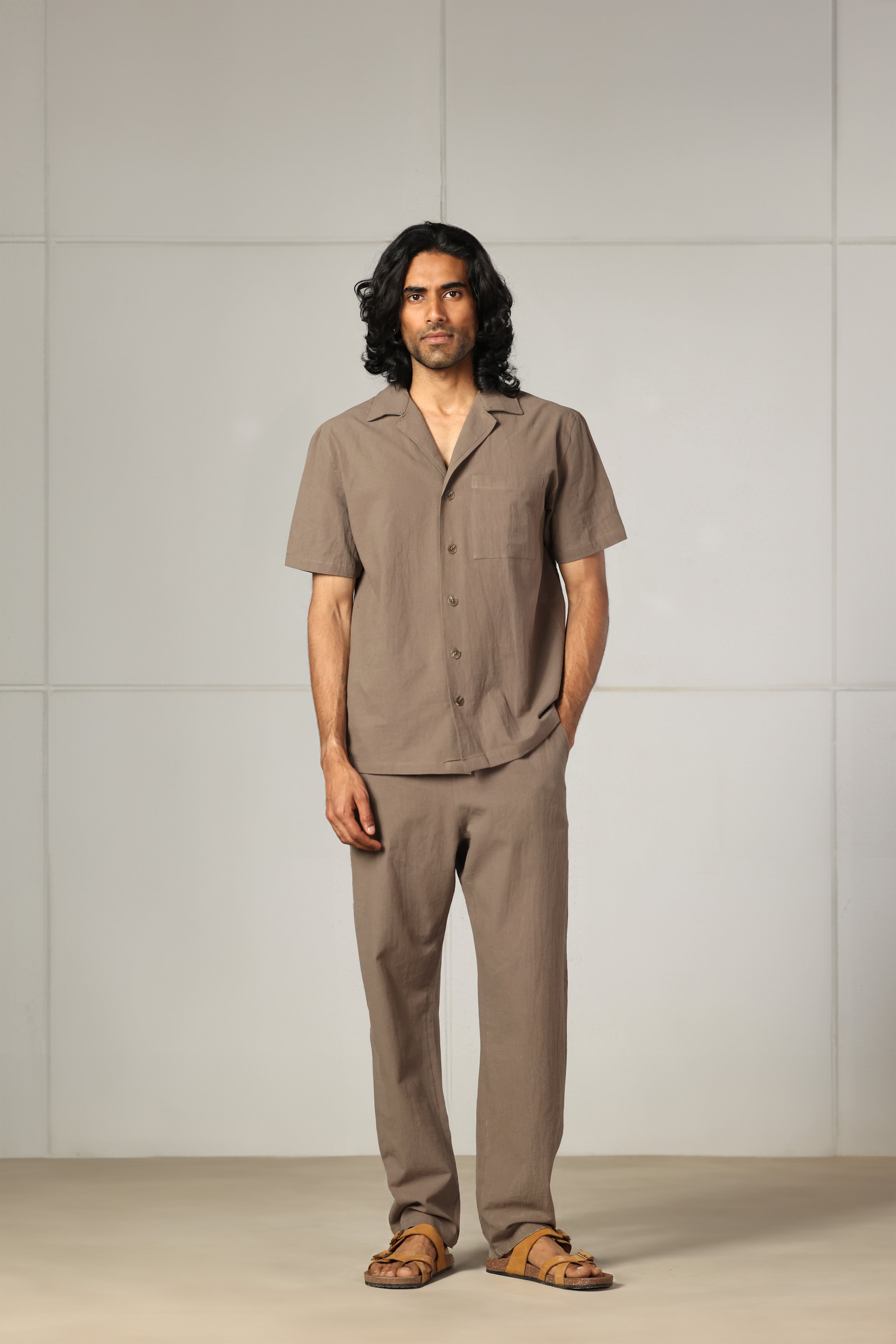 Brown Cotton Set – Relaxed Fit