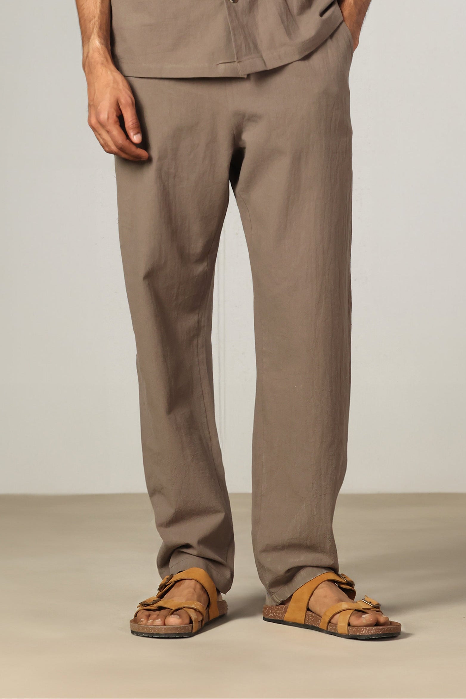 Brown Relaxed Fit Trousers