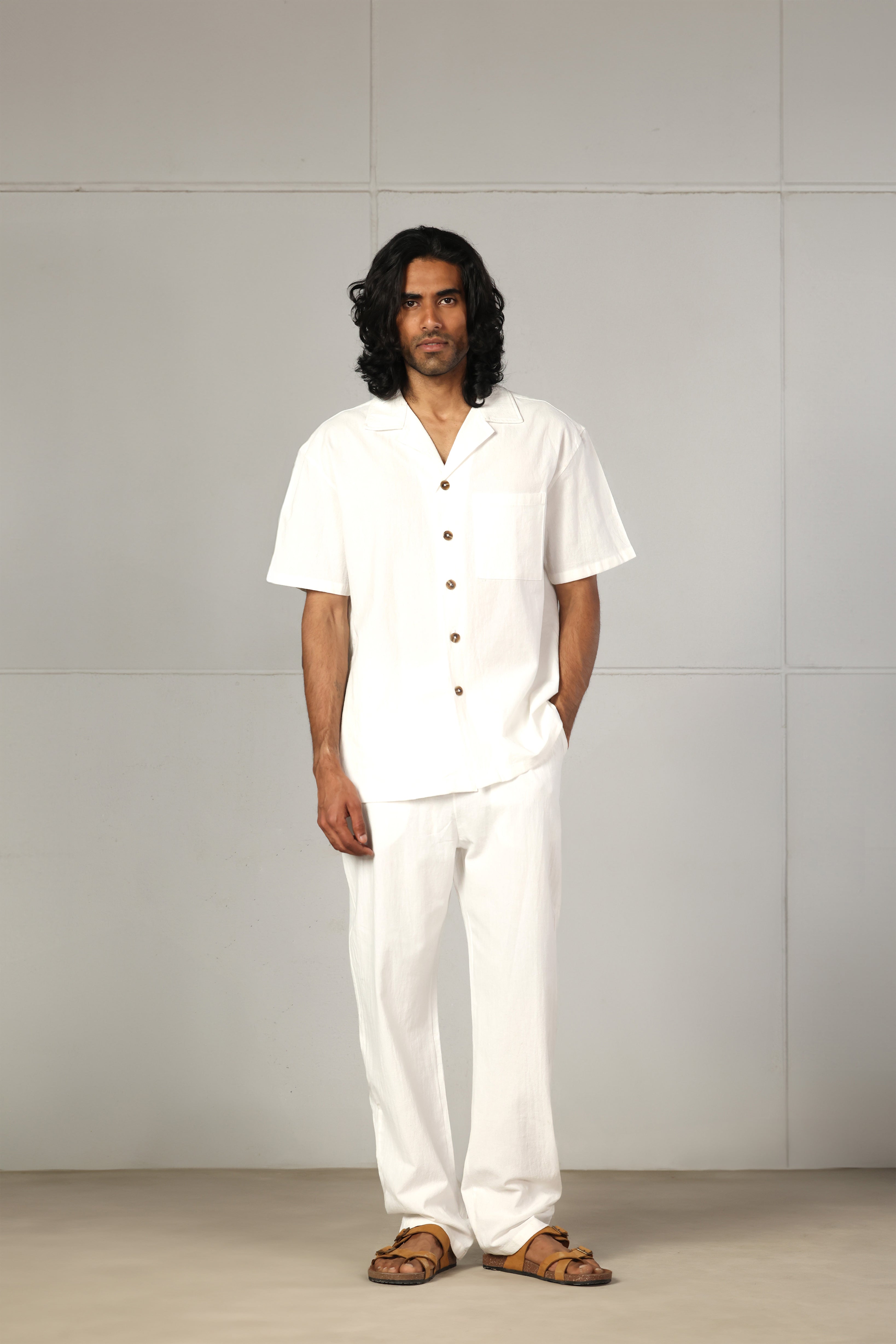 White Cotton Set – Relaxed Fit