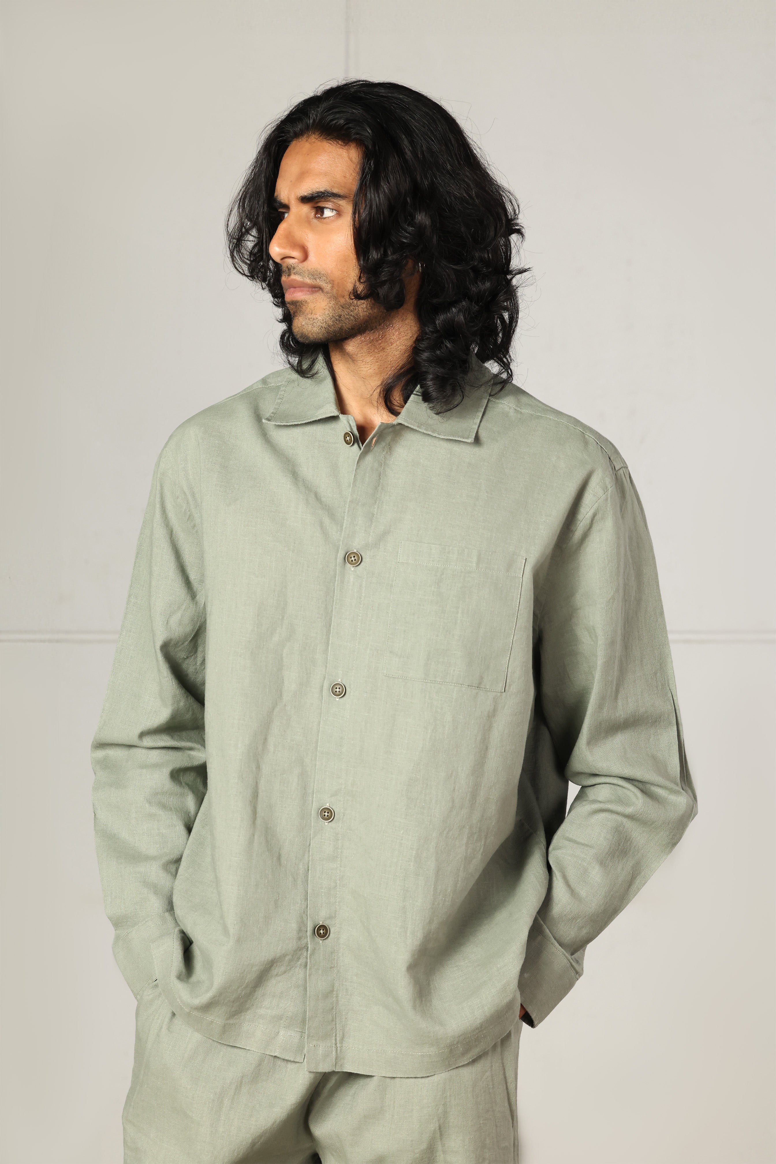Olive Linen Set