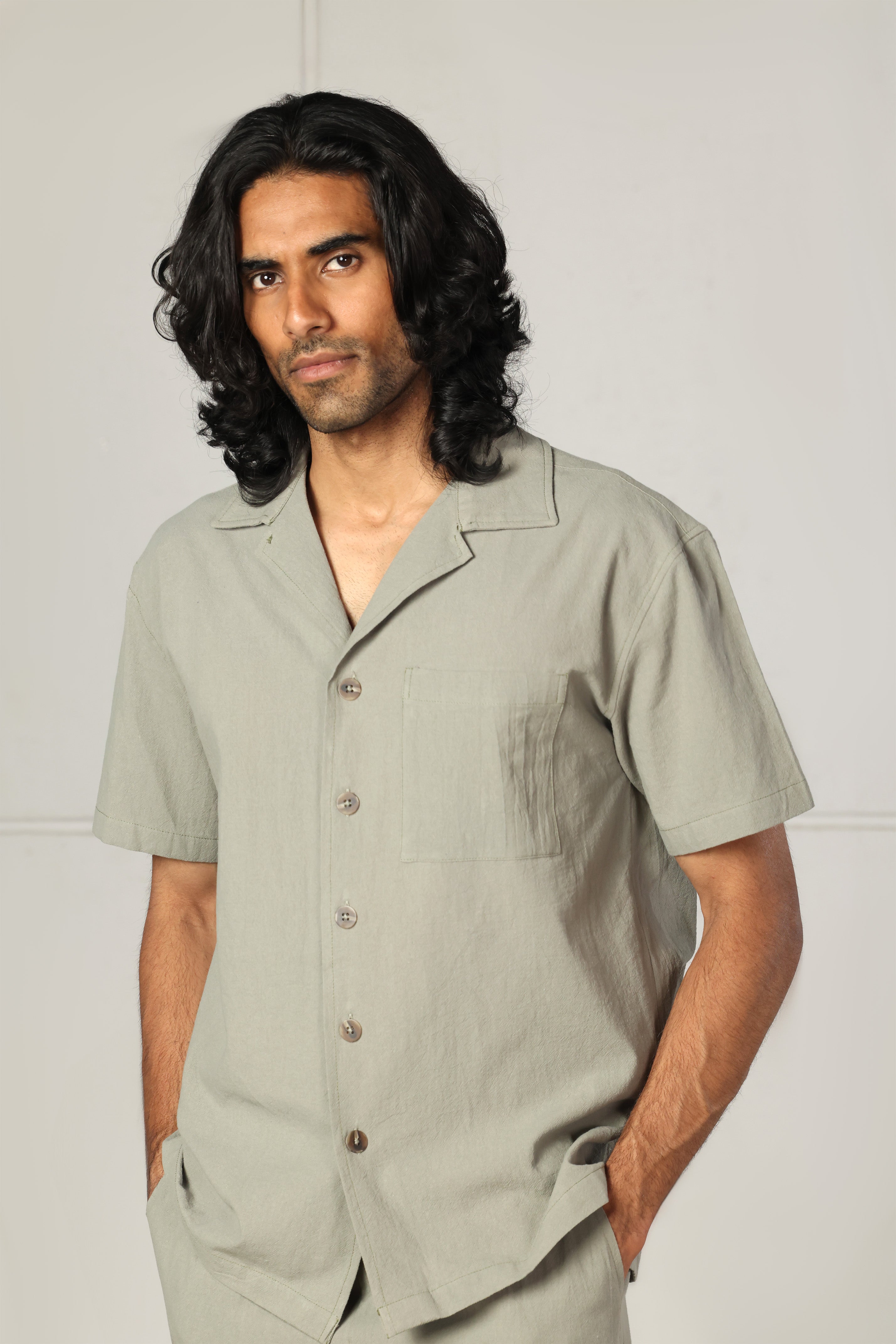 Olive Cotton Set – Relaxed Fit