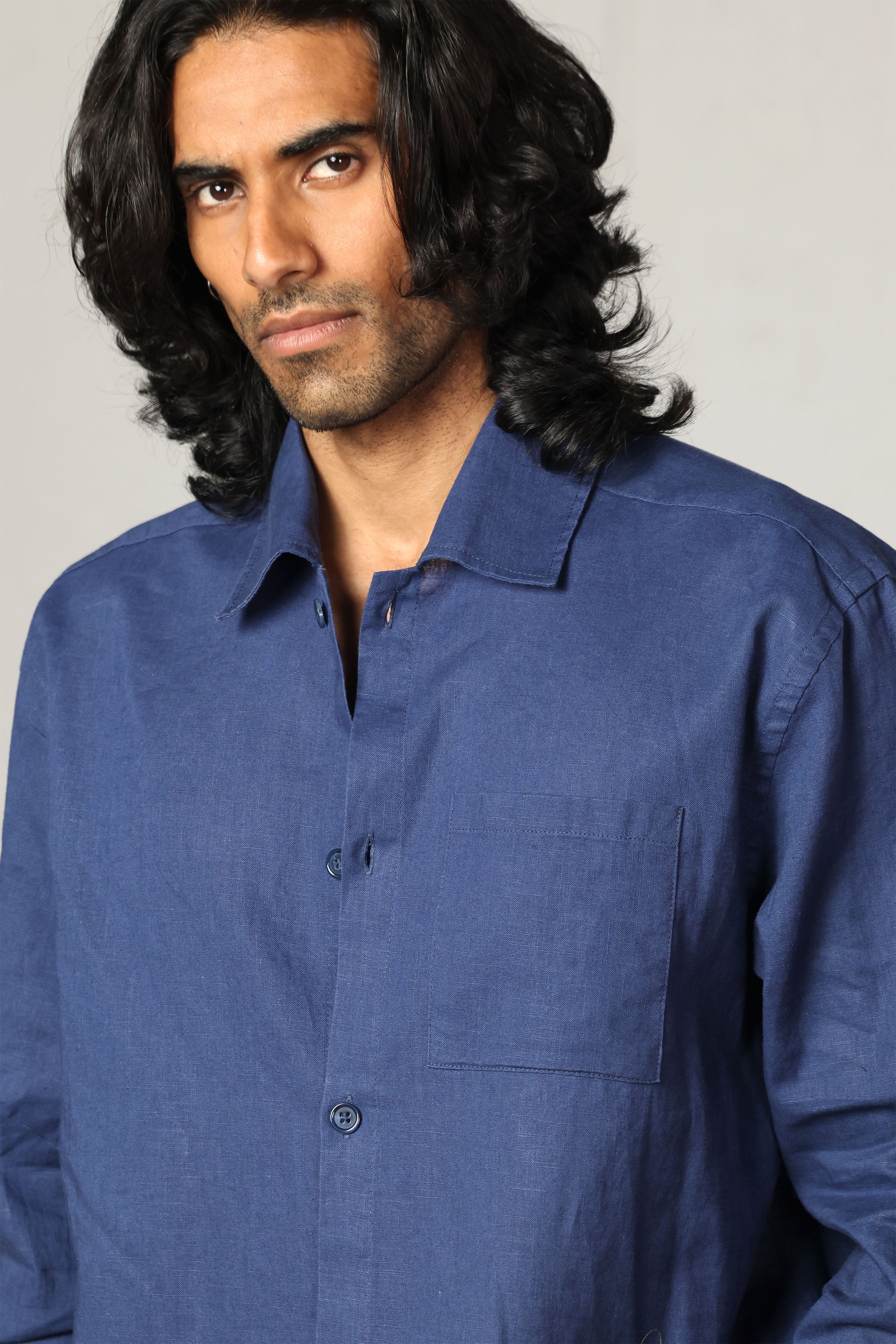 Navy Linen Set