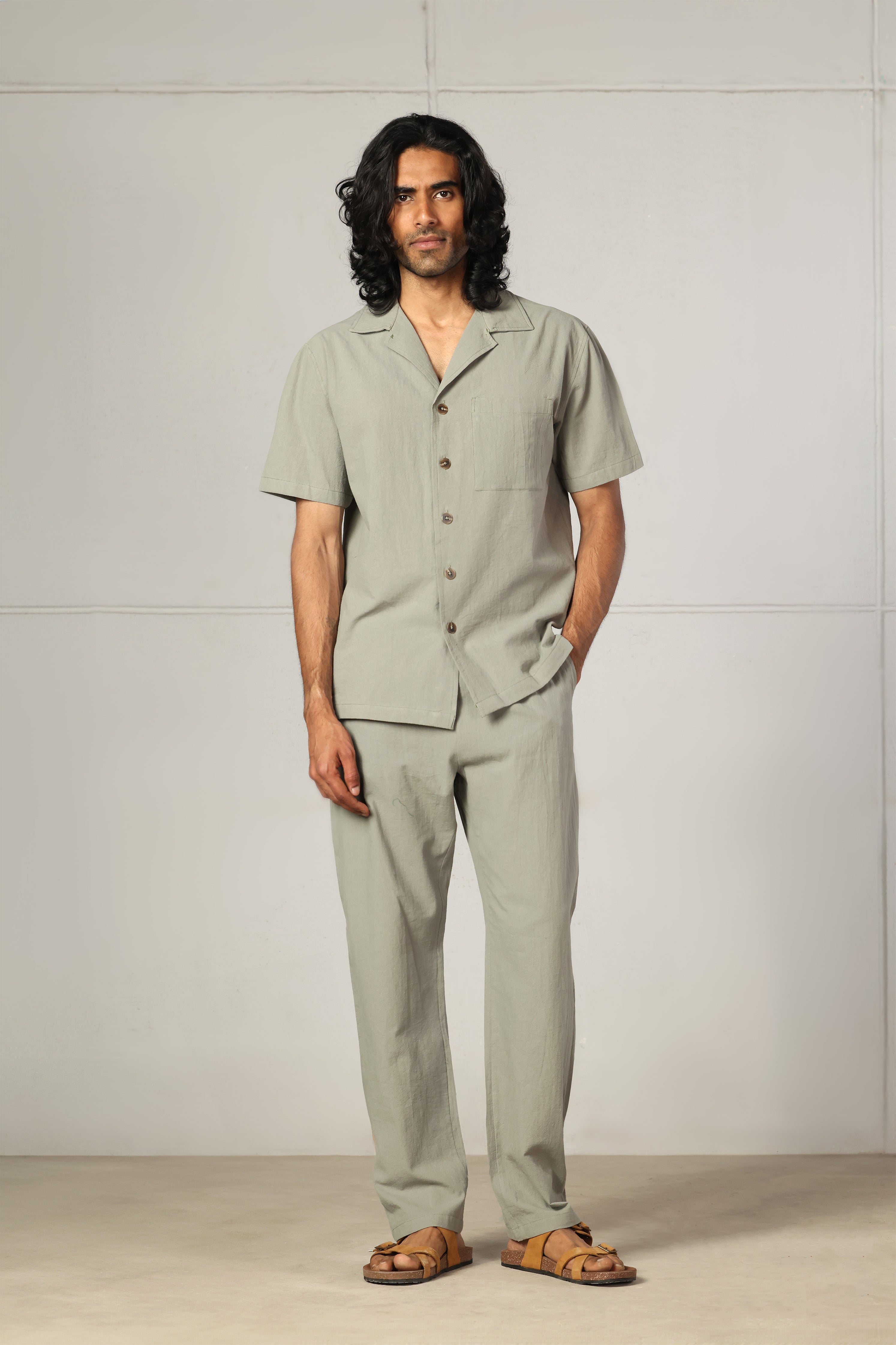 Olive Cotton Set – Relaxed Fit