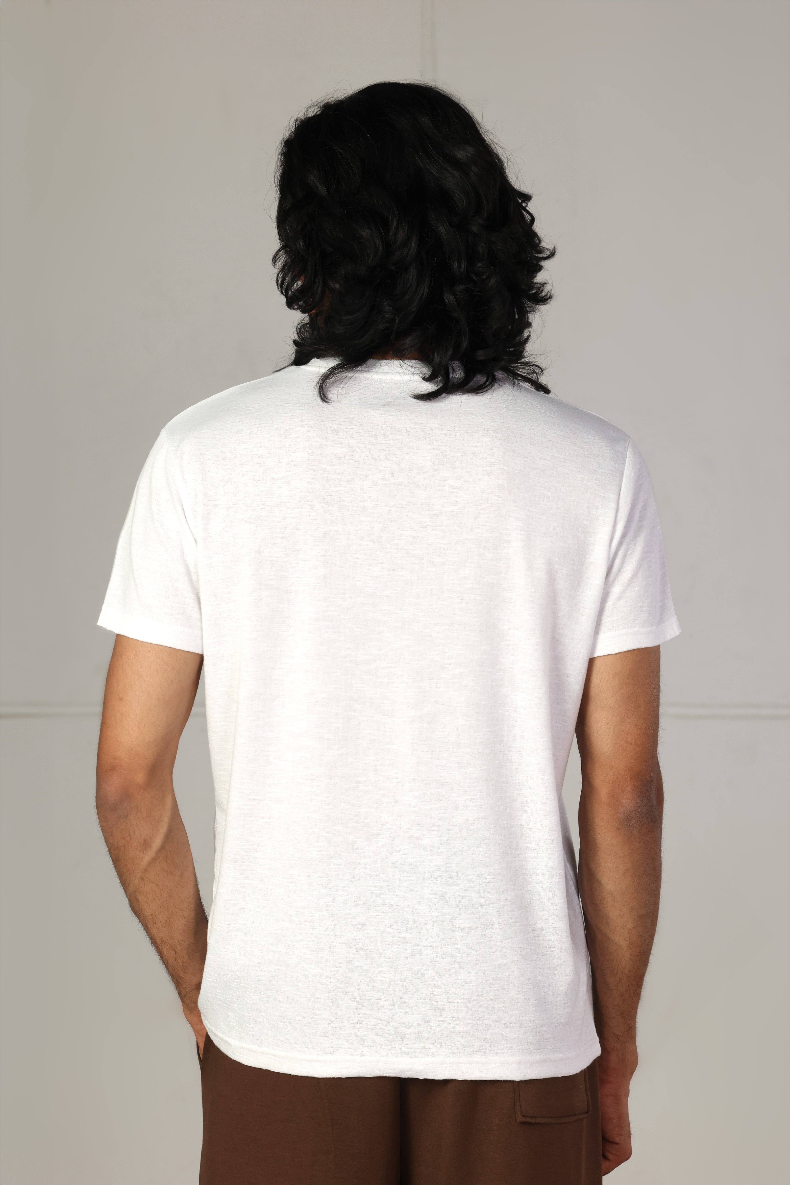 White Slub Cotton T-Shirt