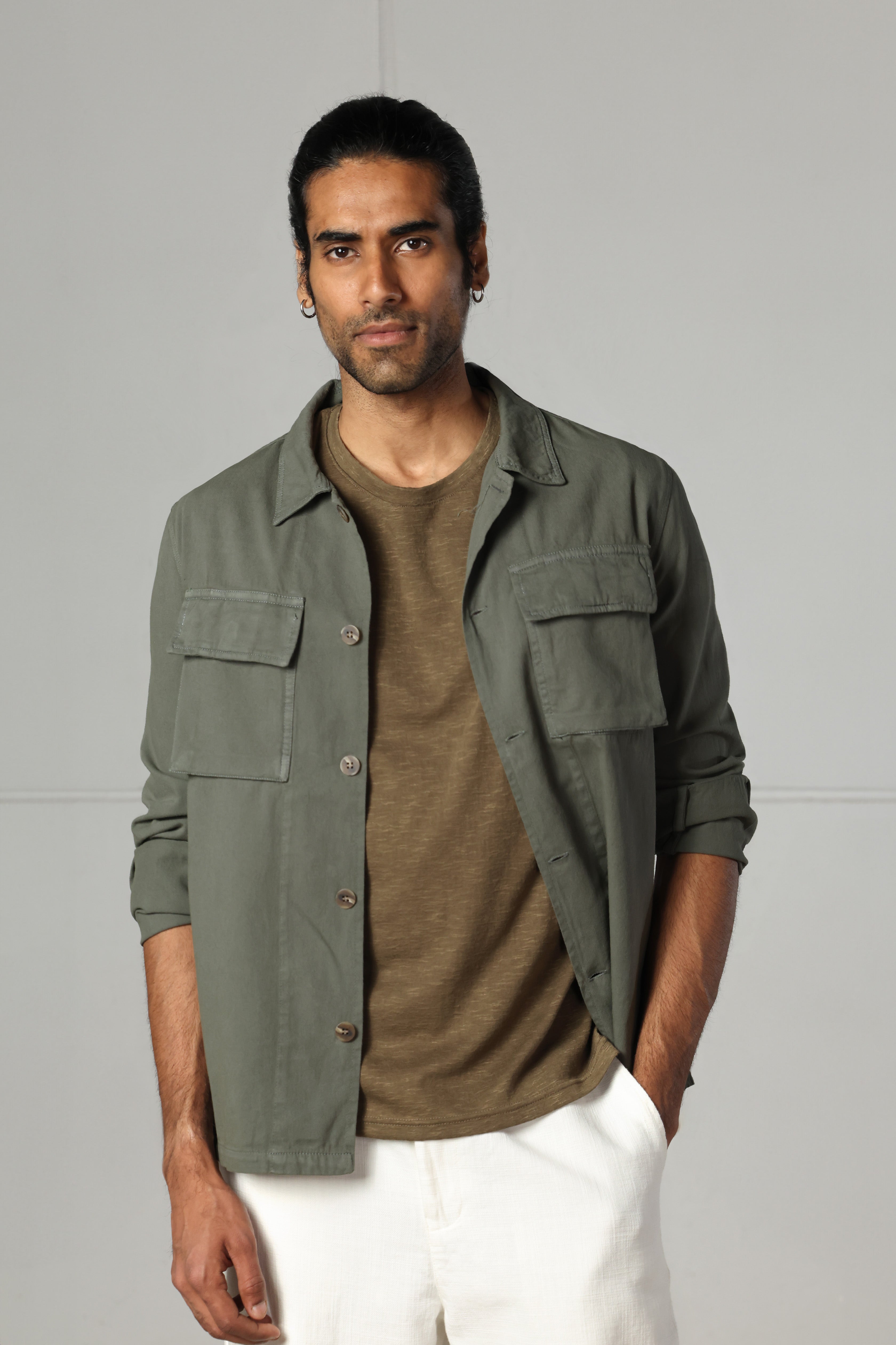 Brown Slub Cotton T-Shirt