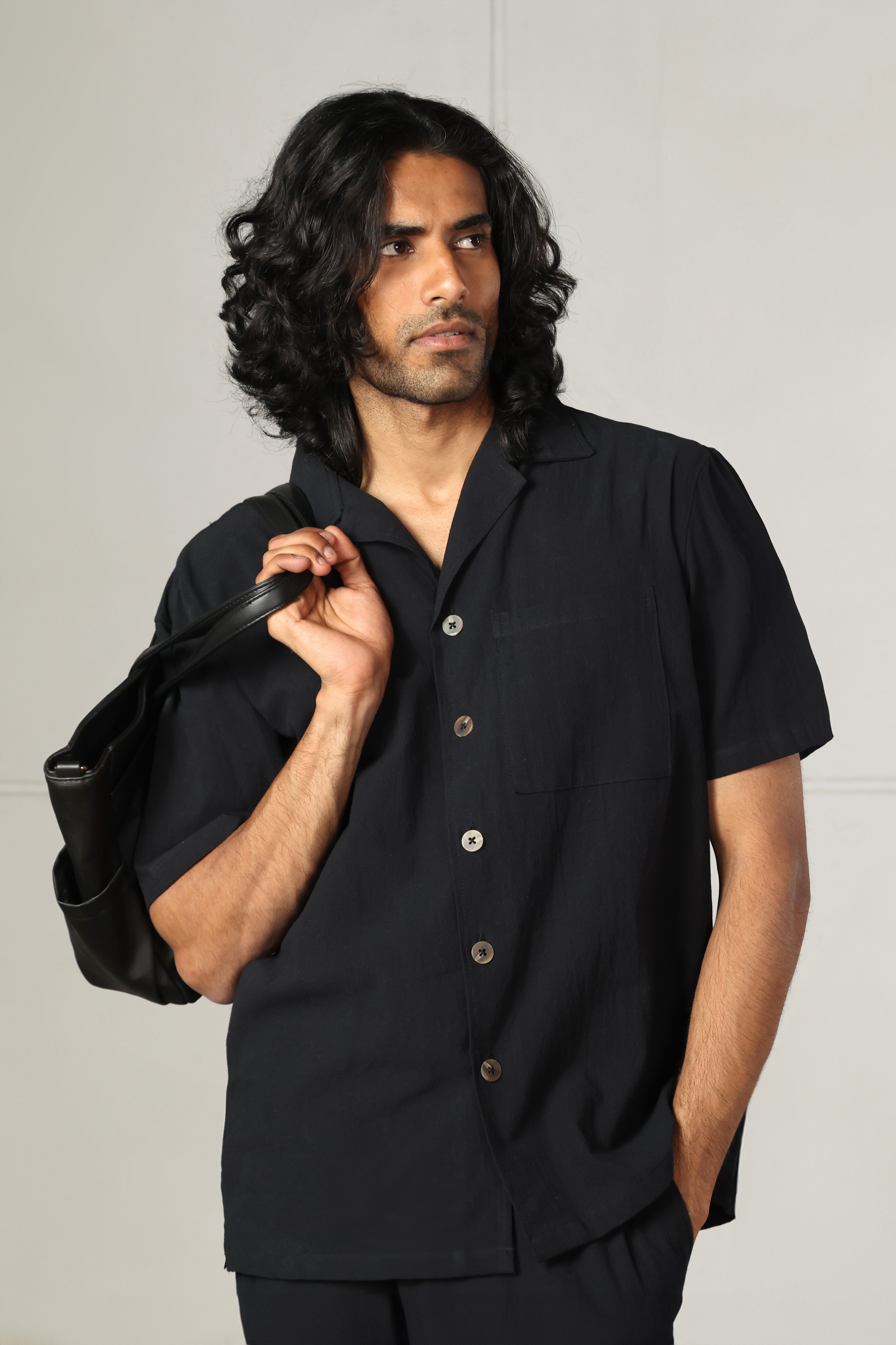 Black Cotton Set – Relaxed Fit