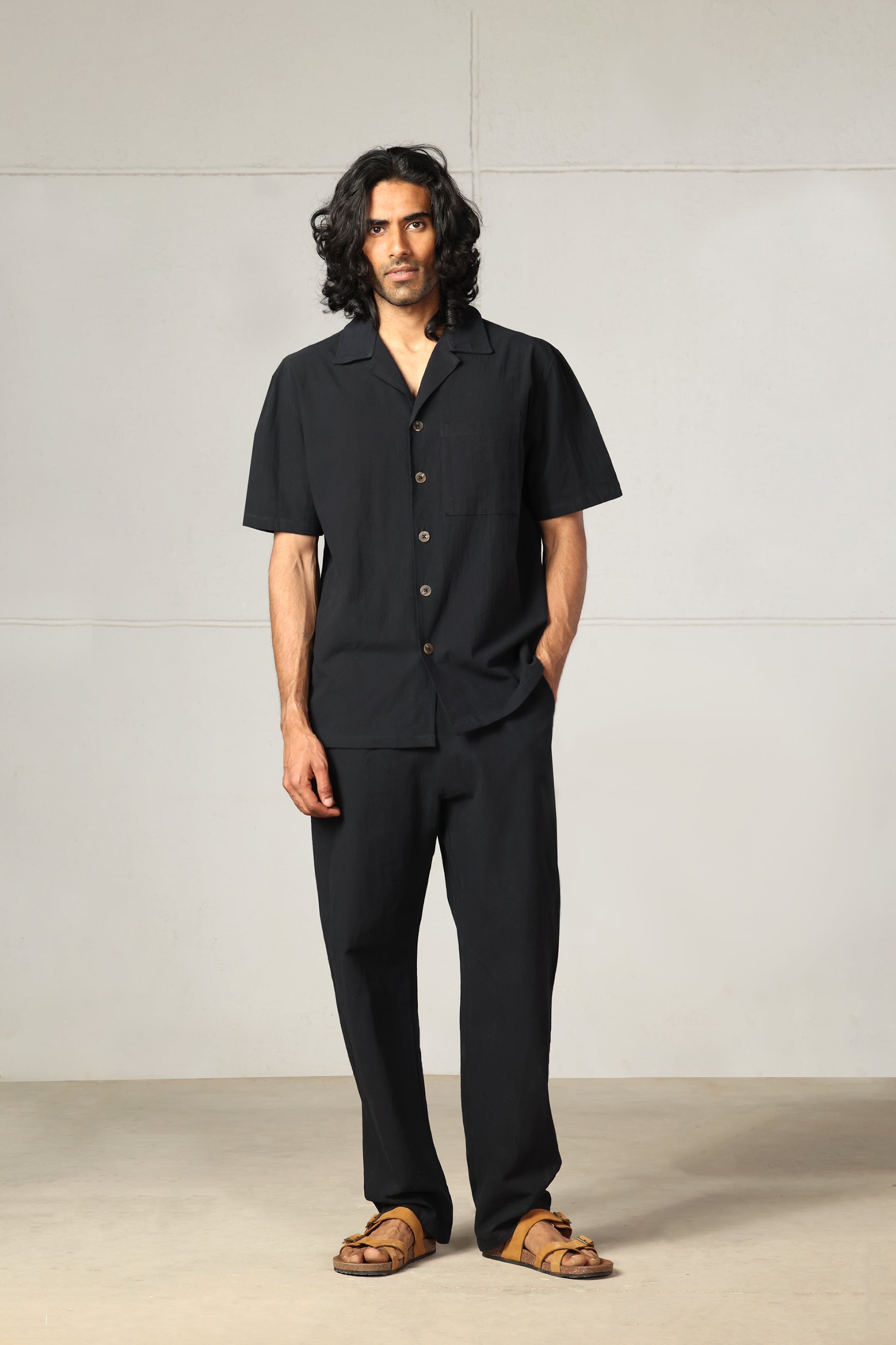 Black Cotton Set – Relaxed Fit