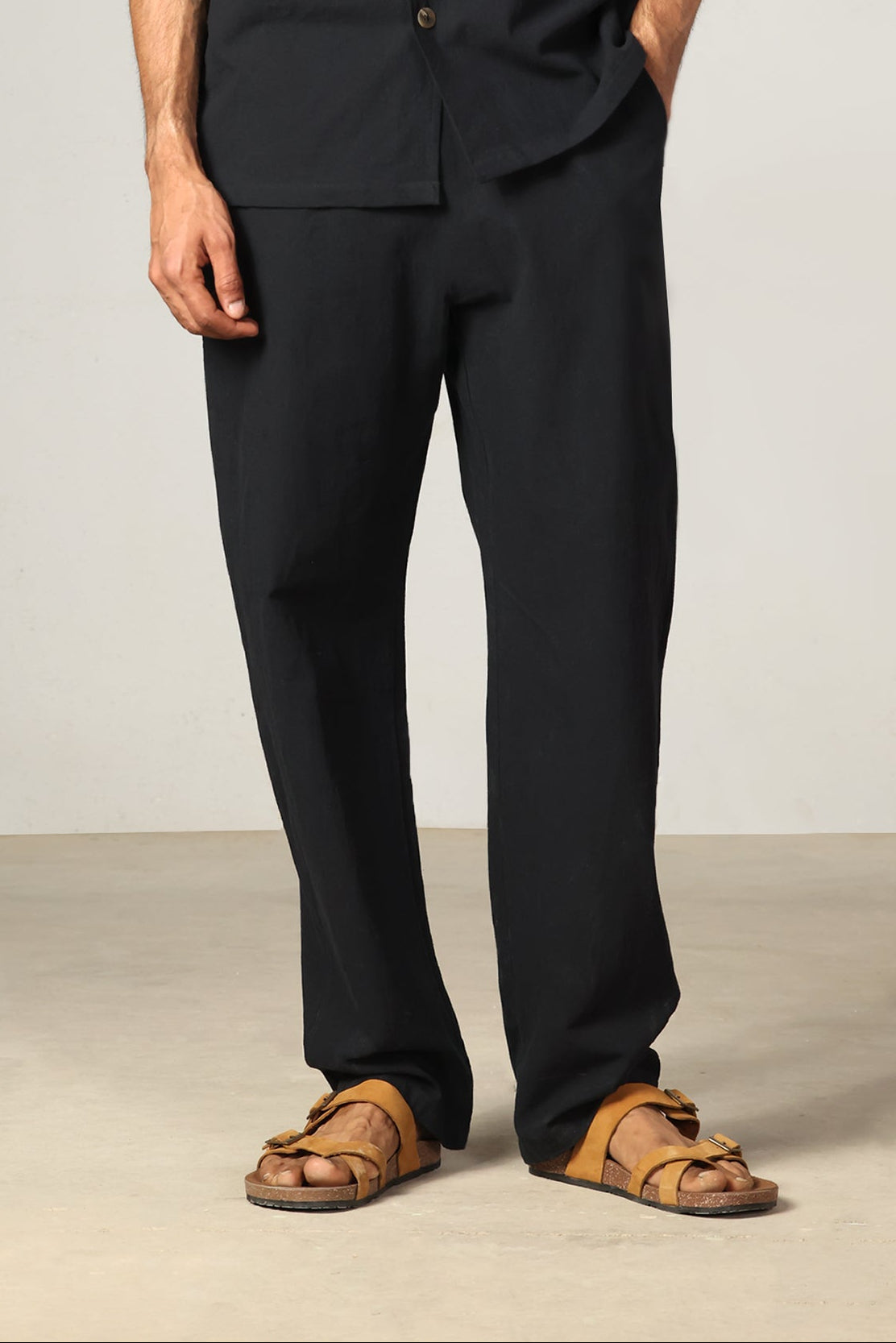 Black Relaxed Fit Trousers